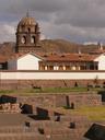 The Convent de Santo Domingo beyond what remains of an Incan city.